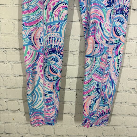 Lilly Pulitzer Luxetic Leggings Women Small Vibrant Color High Rise 50 UPF Gym - Picture 12 of 12